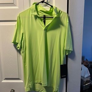 Brand new lululemon mens neon collard shirt